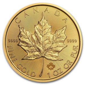 Moneda de Oro MAPLE LEAF Canadiense 1 OZ